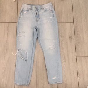 American Eagle, mom jeans/straight leg ripped